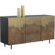 Auburn 60 X 18 inch Antique Brass / Black Sideboard